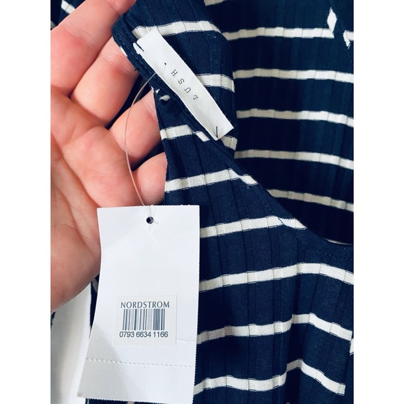 Lush Navy Blue Striped Dress - Picture 10 of 12